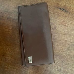 Vintage Gucci Brown Soft Leather Continental Logo Wallet